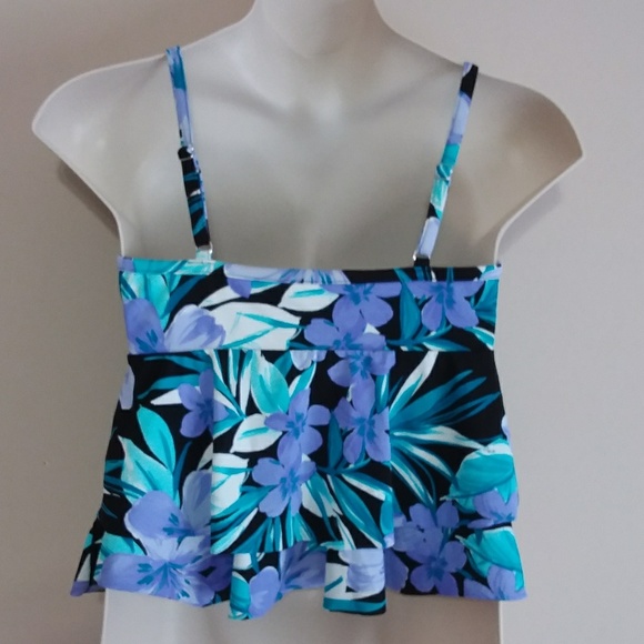 ☆☆SOLD☆☆ Trim Shaper Tropical Print Tankini Top - Picture 2 of 8
